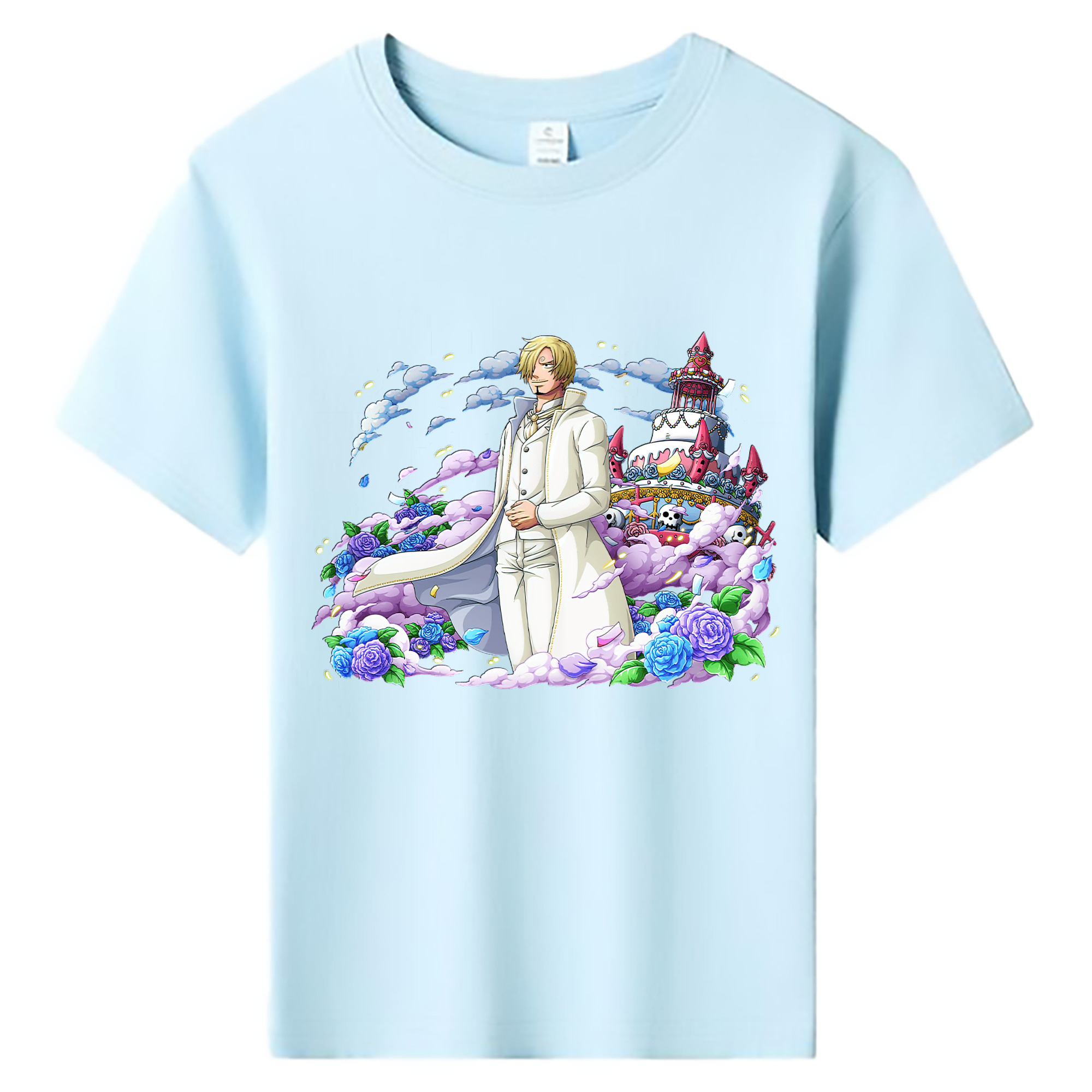 （画像用） ワンピース サンジ ONE PIECE Sanji 綿100％キッズTシャツ（フロントプリント）